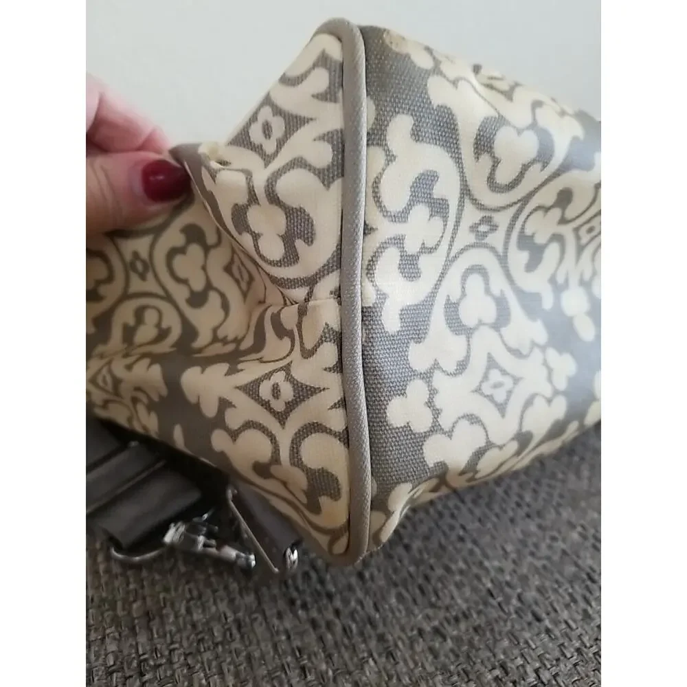 Petunia Pickle Bottom Backpack Shoulder Diaper‎ Bag Gray Light Yellow Green